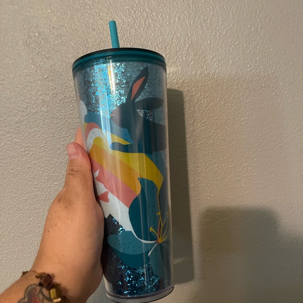 🌷Starbucks 2021 Retired Target Blue Glitter Easter Spring Tumbler